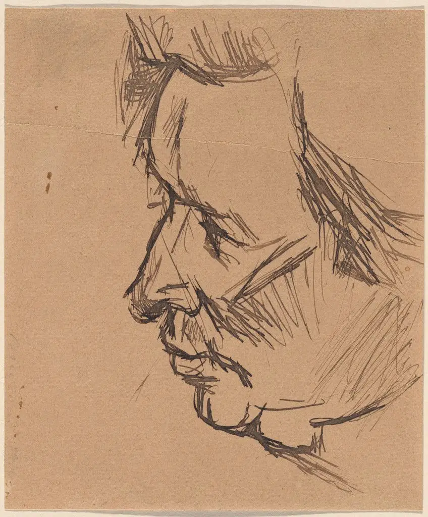 Study for Portrait of Ferrucio Busoni by Umberto Boccioni