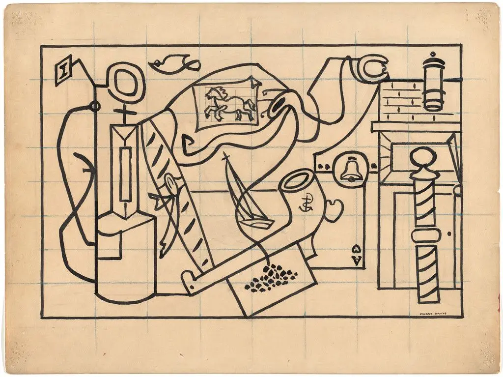 Study for Radio City Music Hall Mural by Stuart Davis