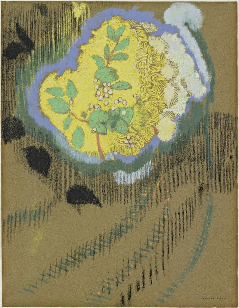 Yellow Flowers by Odilon Redon