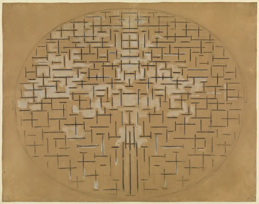 Pier and Ocean 5 (Sea and Starry Sky) by Piet Mondrian