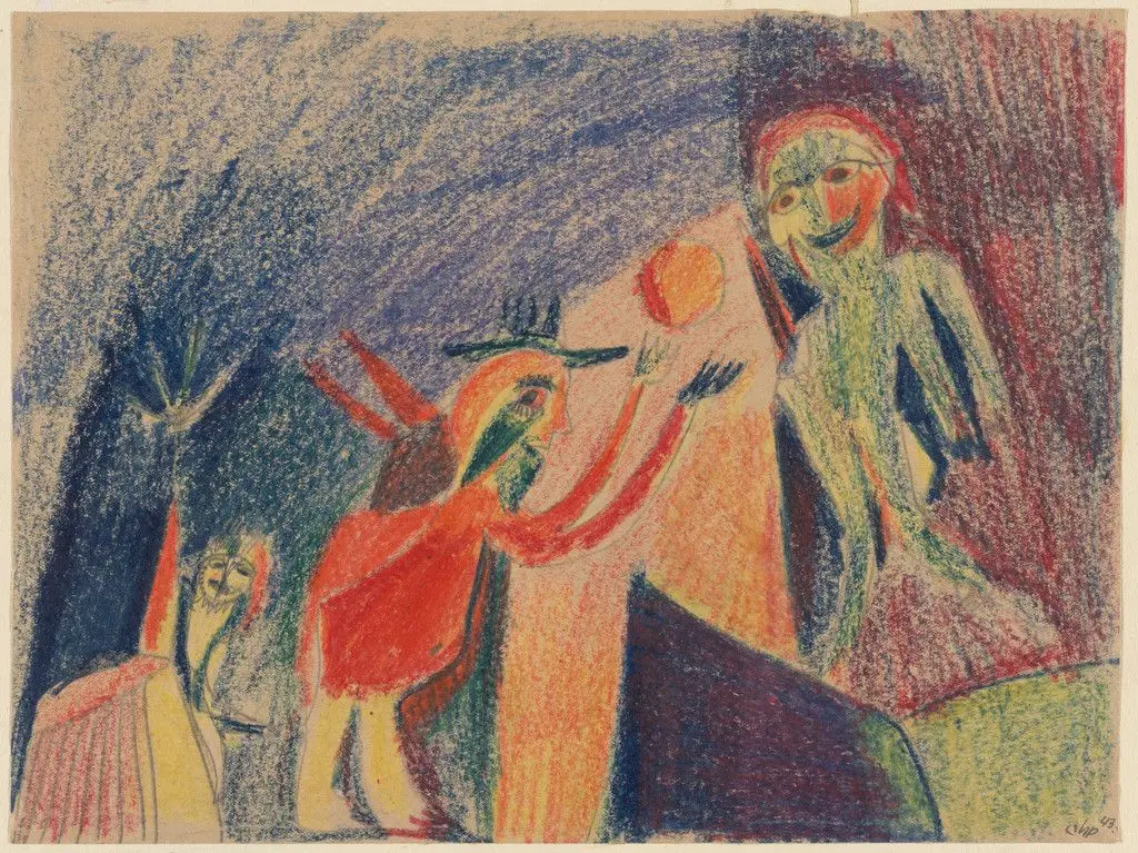 The Sacrifice to the Sun by Carl-Henning Pedersen