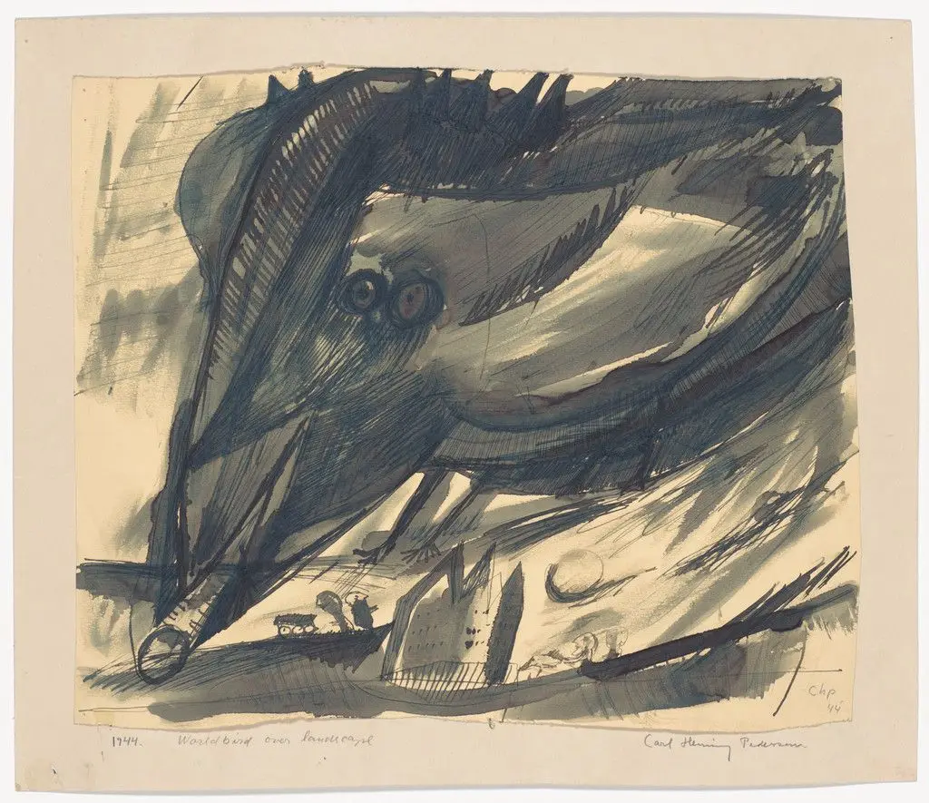 World Bird Over Landscape by Carl-Henning Pedersen