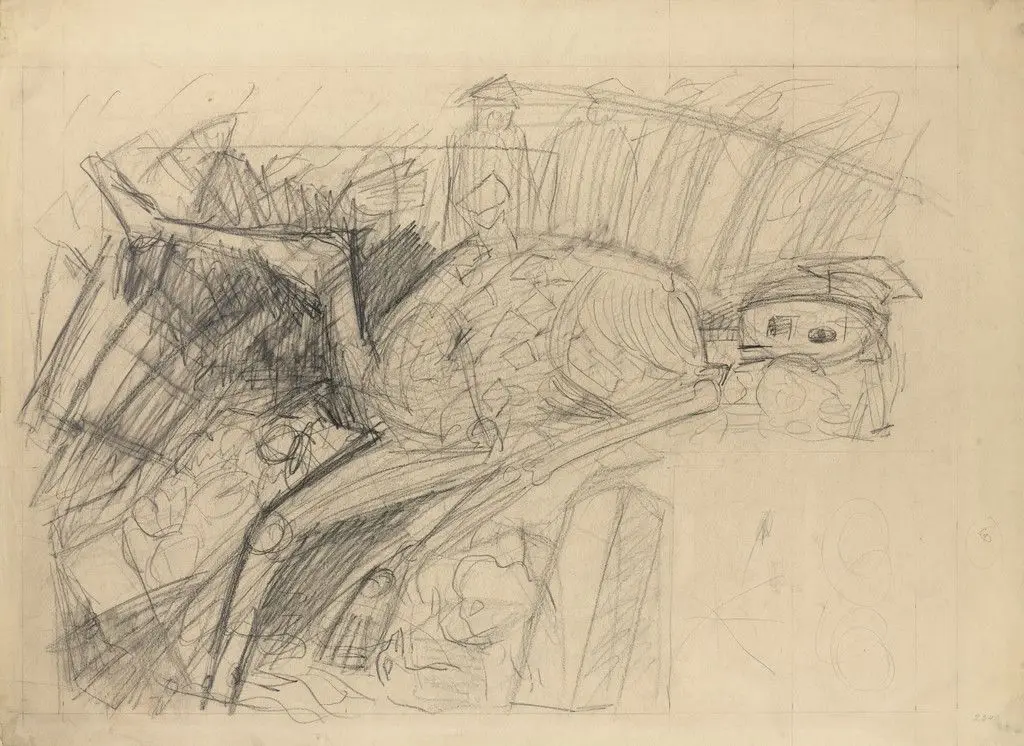 Composition study for Gods of the Modern World by José Clemente Orozco