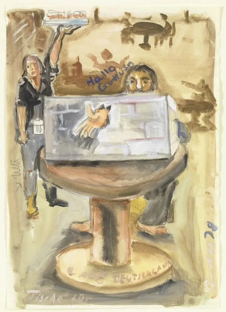 TABLES FOR CAFÉ DEUTSCHLAND (TISCHE FÜR CAFÉ DEUTSCHLAND) by Jörg Immendorff