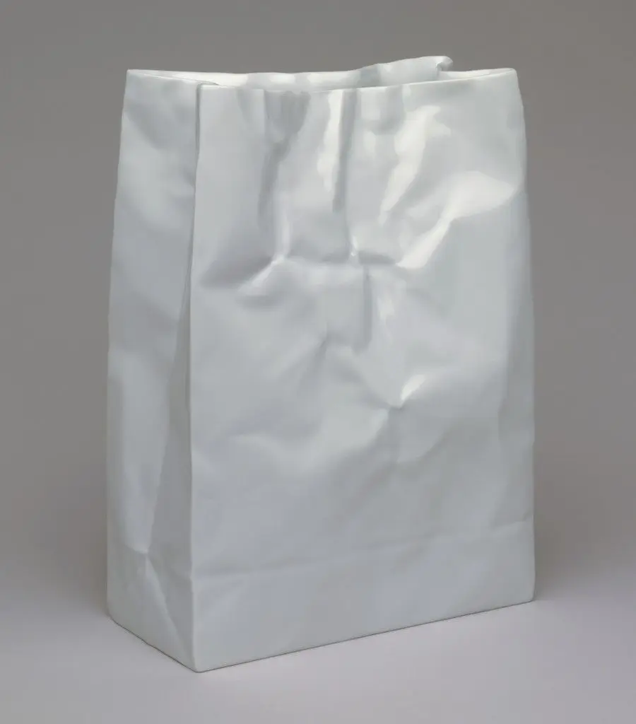 Crinkle Super Bag Vase K-2 by Makoto Komatsu