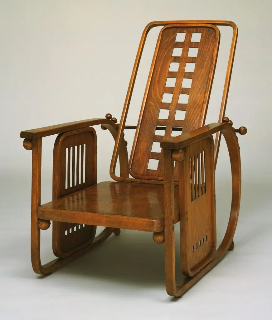 Sitzmaschine chair with adjustable back (model 670) by Josef Hoffmann