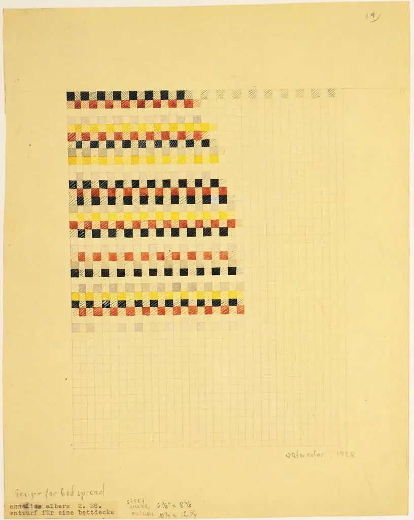 Design for Bedspread by Anni Albers