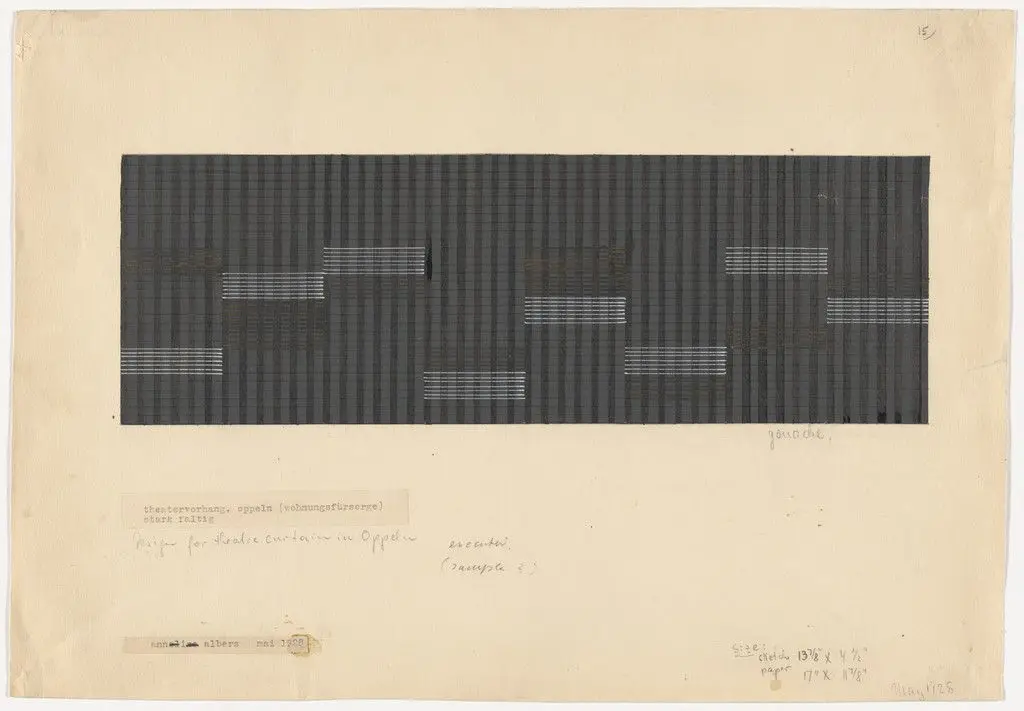 Design for Theater Curtain, Oppeln by Anni Albers