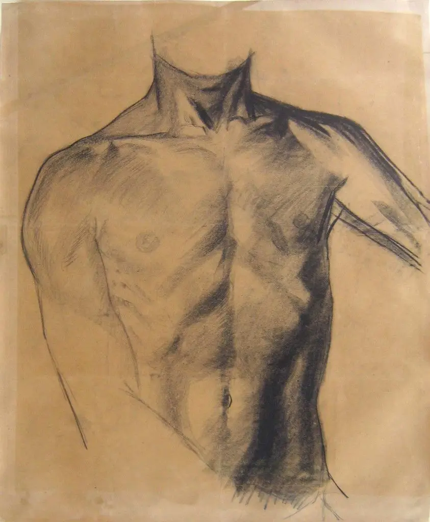 Male Torso by José Clemente Orozco