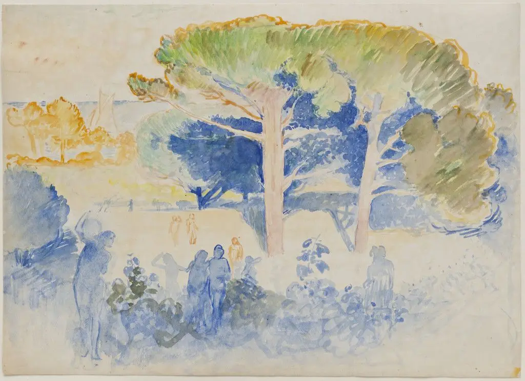 Landscape with Figures by Henri-Edmond Cross