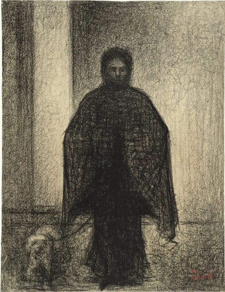 Woman with a Dog (Femme avec chien) by Georges-Pierre Seurat