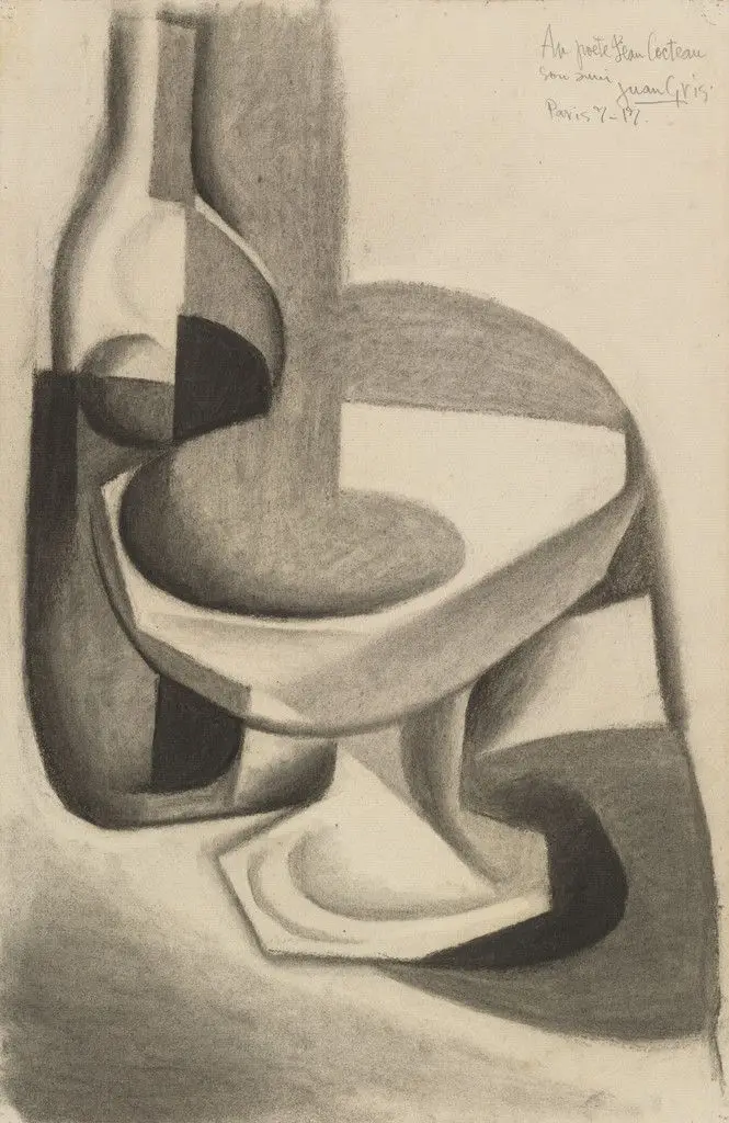 Compotier and Bottle by Juan Gris