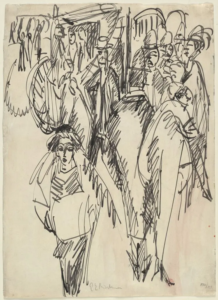 Street Scene (Strassenszene) by Ernst Ludwig Kirchner