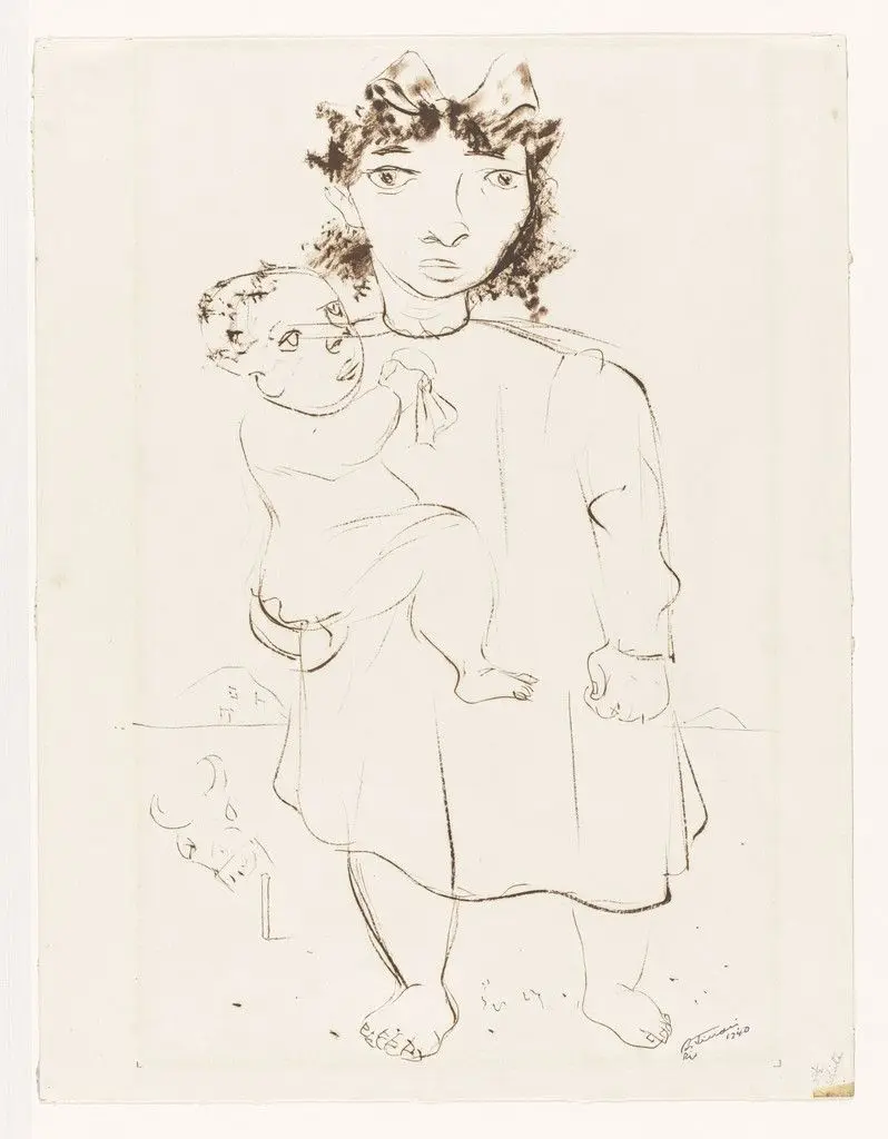 Girl and Child by Candido Portinari