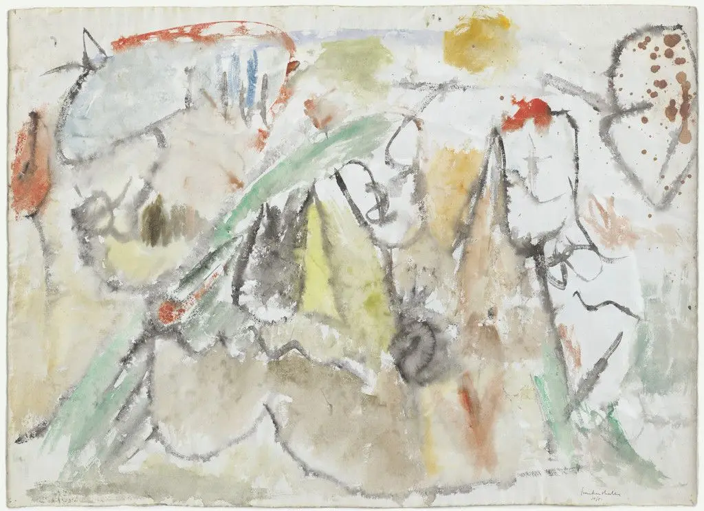 Great Meadows (recto); Untitled (Landscape) (verso) by Helen Frankenthaler
