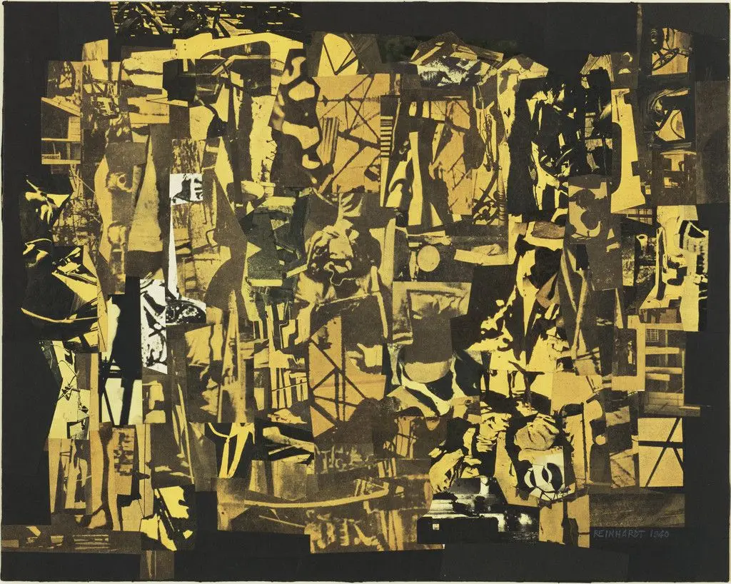 Newsprint Collage by Ad Reinhardt