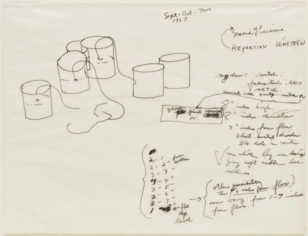 Repetition Nineteen, Second of 3 versions by Eva Hesse