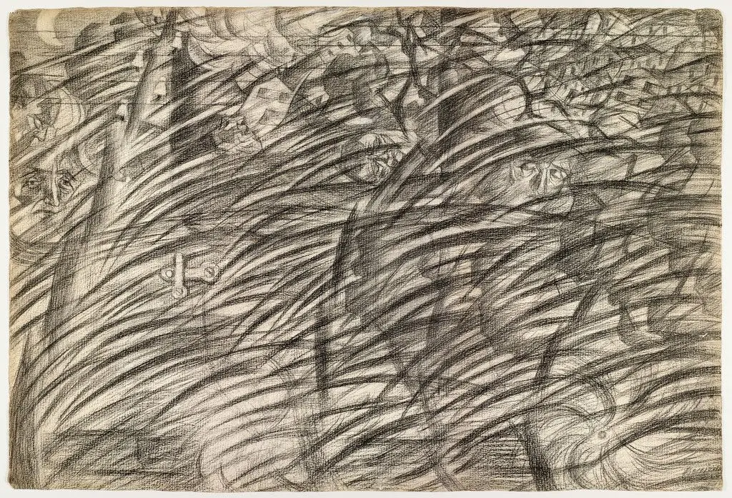 States of Mind: Those Who Go by Umberto Boccioni