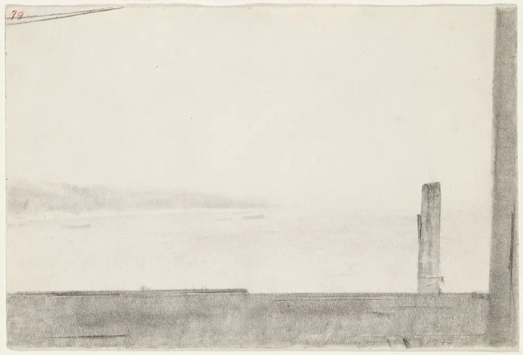 East End, View from Wharf by Edwin Dickinson