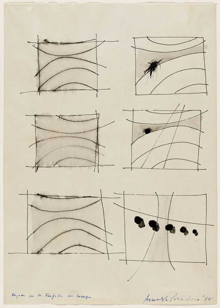 Projects for Butterfly of Time by Arnaldo Pomodoro