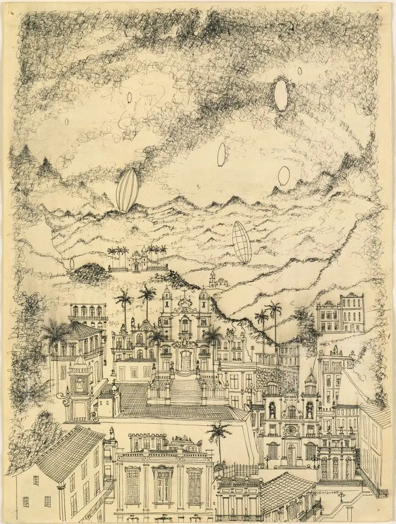 Study for Ouro Preto: St. John's Eve by Alberto da Veiga Guignard