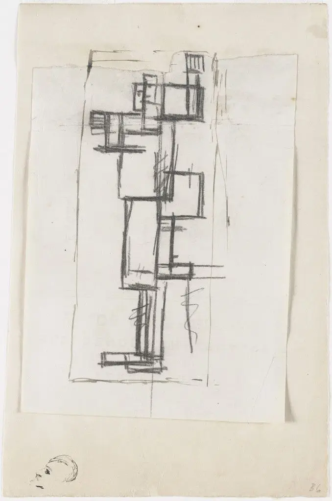 Study for Rhythm of a Russian Dance by Theo van Doesburg