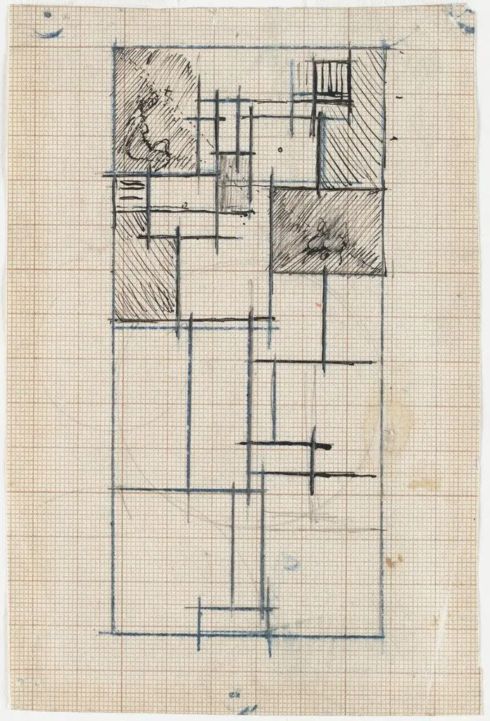 Study for Rhythm of a Russian Dance by Theo van Doesburg