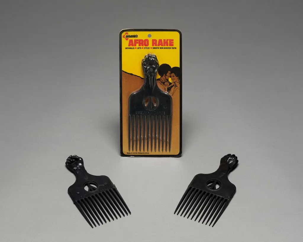 Black Power Afro pick hair comb by Anthony Romani, Henry M. Childrey, Samuel H. Bundles Jr.