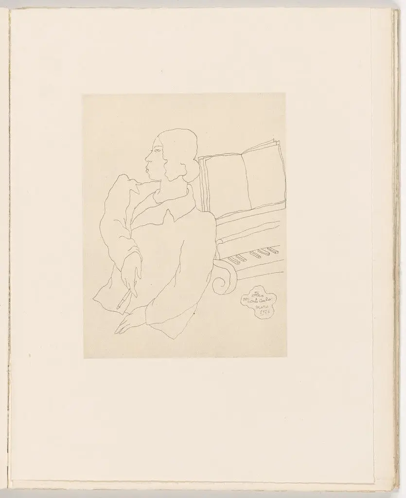 Frontispiece (folio 3) from Les Biches, vol. I by Jean Cocteau