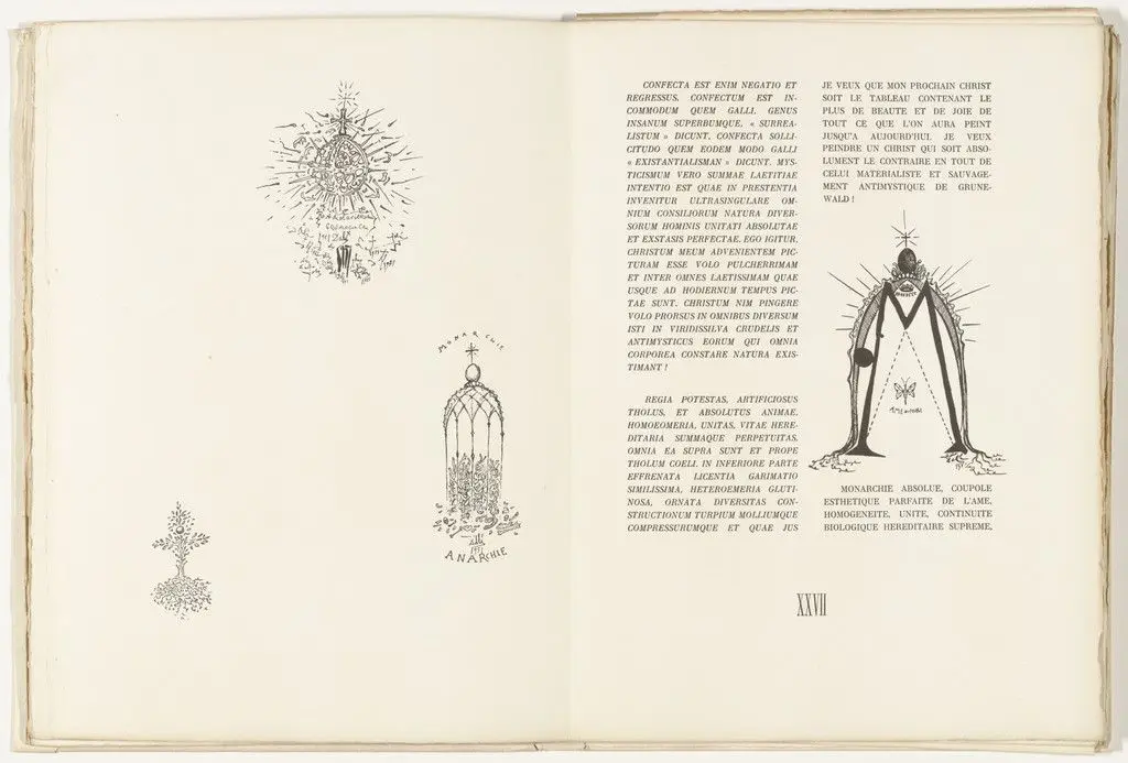 Plate (page 26) from Manifeste Mystique (Mystic Manifesto) by Salvador Dalí