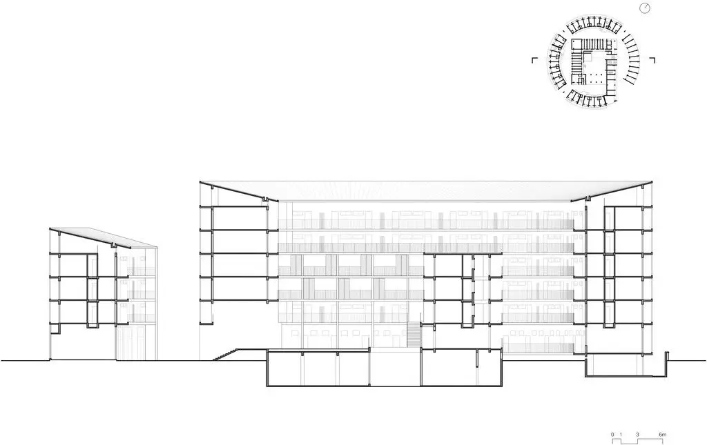 Tulou Collective Housing, Nanhai, Guandong, China (Section) by Xiao Du Liu, Yan Meng, Hui Wang