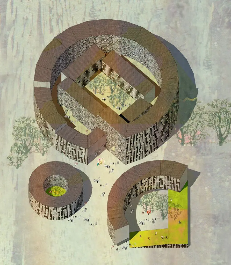 Tulou Collective Housing, Nanhai, Guandong, China by Xiao Du Liu, Yan Meng, Hui Wang