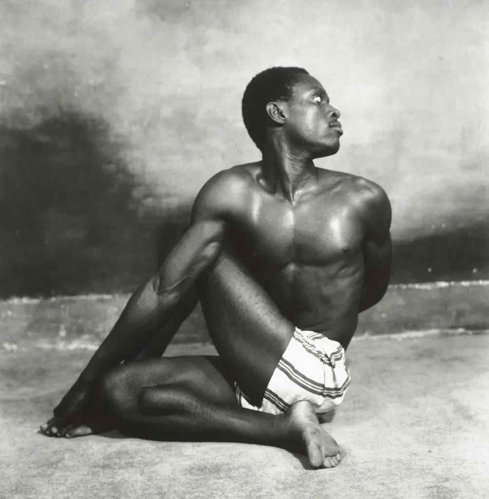 J. Peter Dodoo Jr., Yoga Student of “Mr. Strong,” Ever Young Studio. Accra by James Barnor