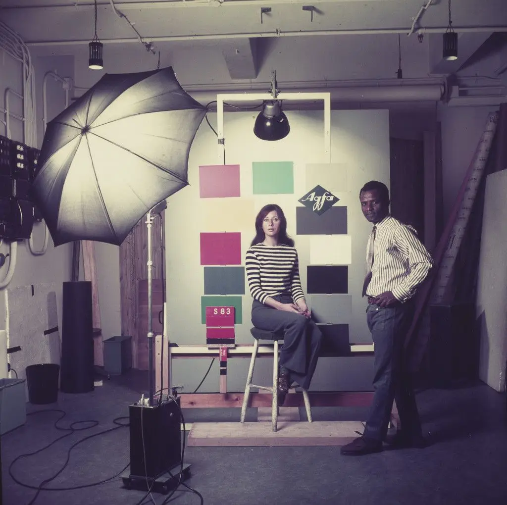 James Barnor at the Studio Agfa-Gevaert Studio Mortsel, Belgium by James Barnor