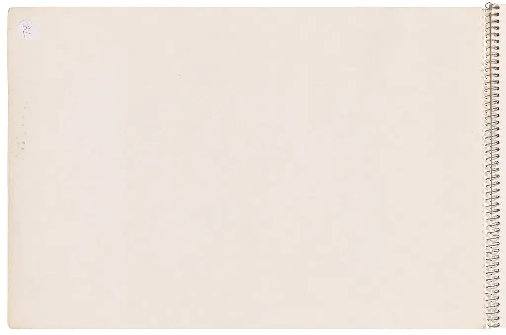 Front cover (verso) from Sketchbook #78, 14 Stations of the Cross by Ellsworth Kelly