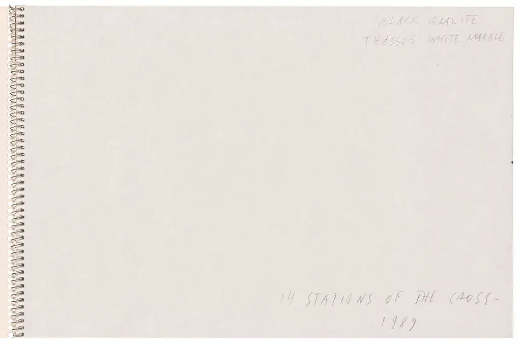 Page from Sketchbook #78, 14 Stations of the Cross by Ellsworth Kelly