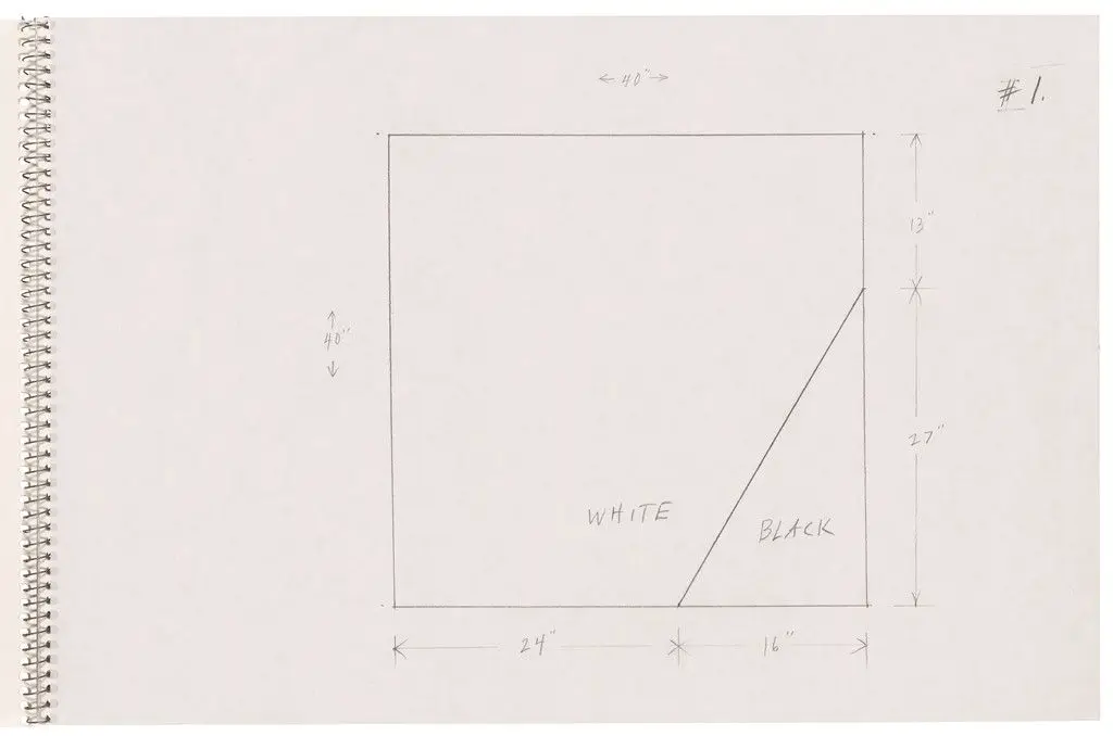 Page from Sketchbook #78, 14 Stations of the Cross by Ellsworth Kelly