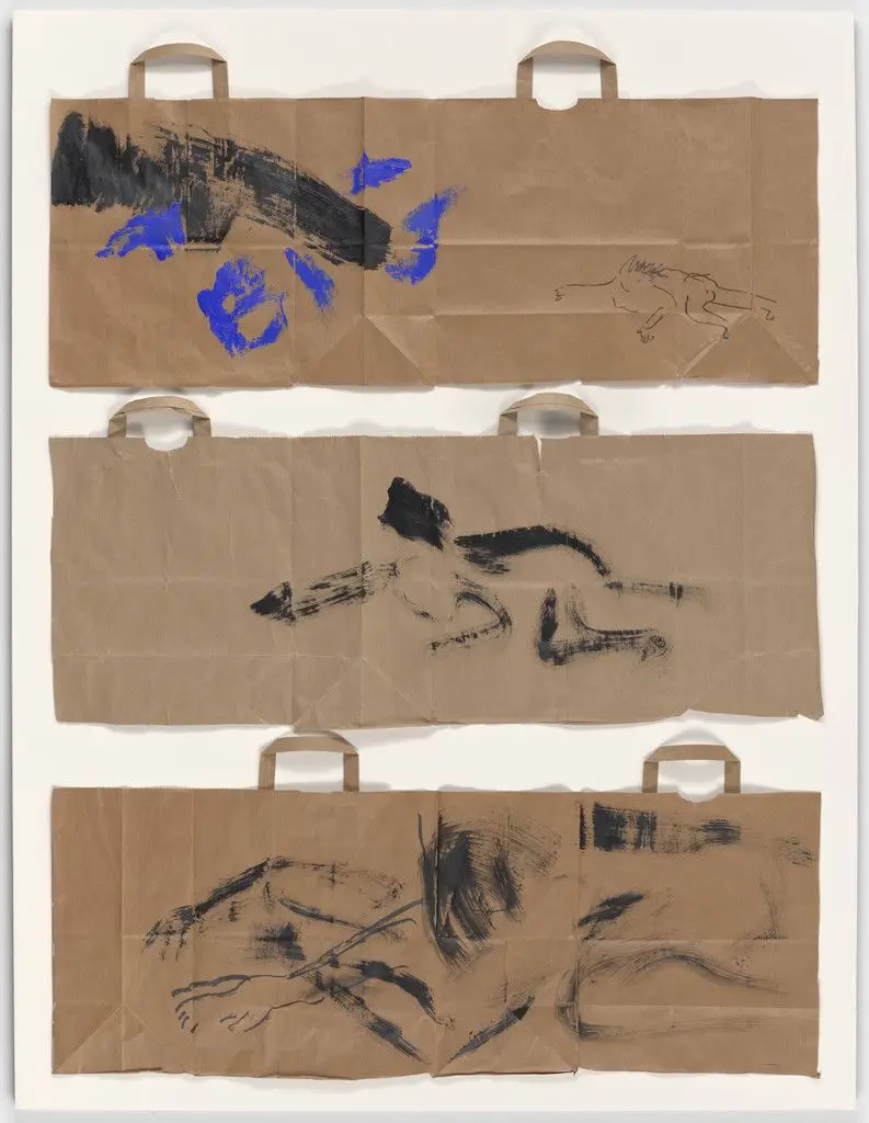 Figure Bag Drawings by Simone Forti