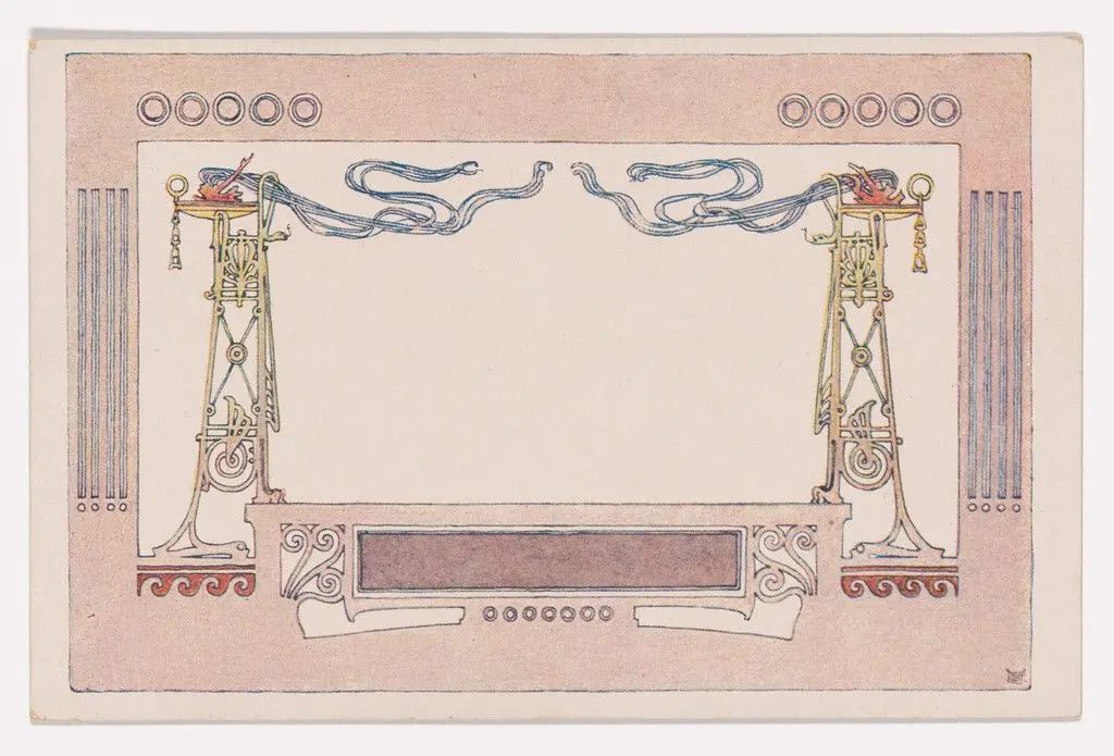 Wiener Künstler-Postkarte Serie 33/2 by Josef Hoffmann