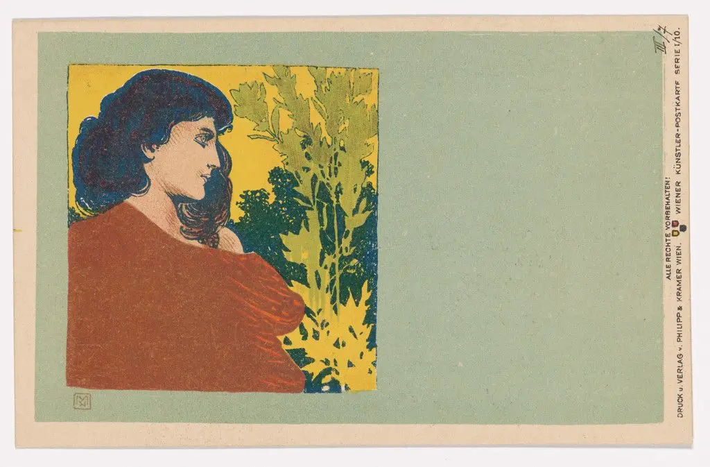 Wiener Künstler-Postkarte Serie 3/7 by Koloman Moser