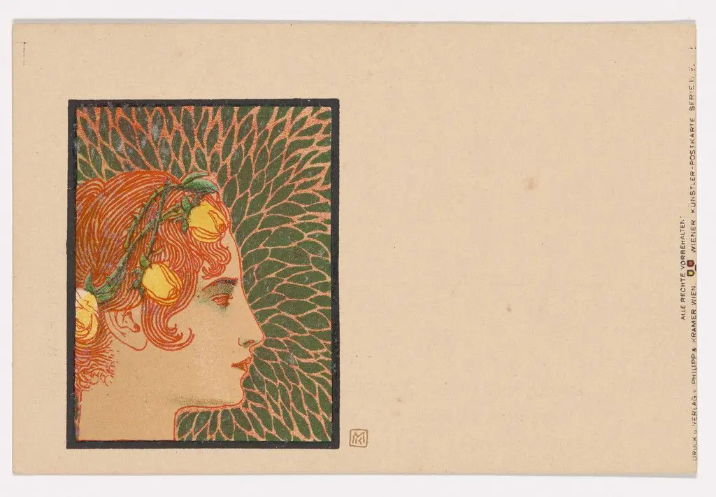 Wiener Künstler-Postkarte Serie 4/7 by Koloman Moser