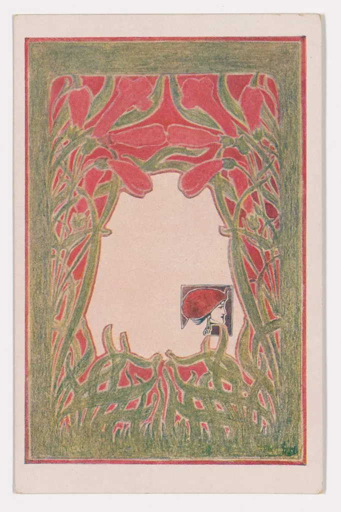 Wiener Künstler-Postkarte Serie 33 by Josef Hoffmann