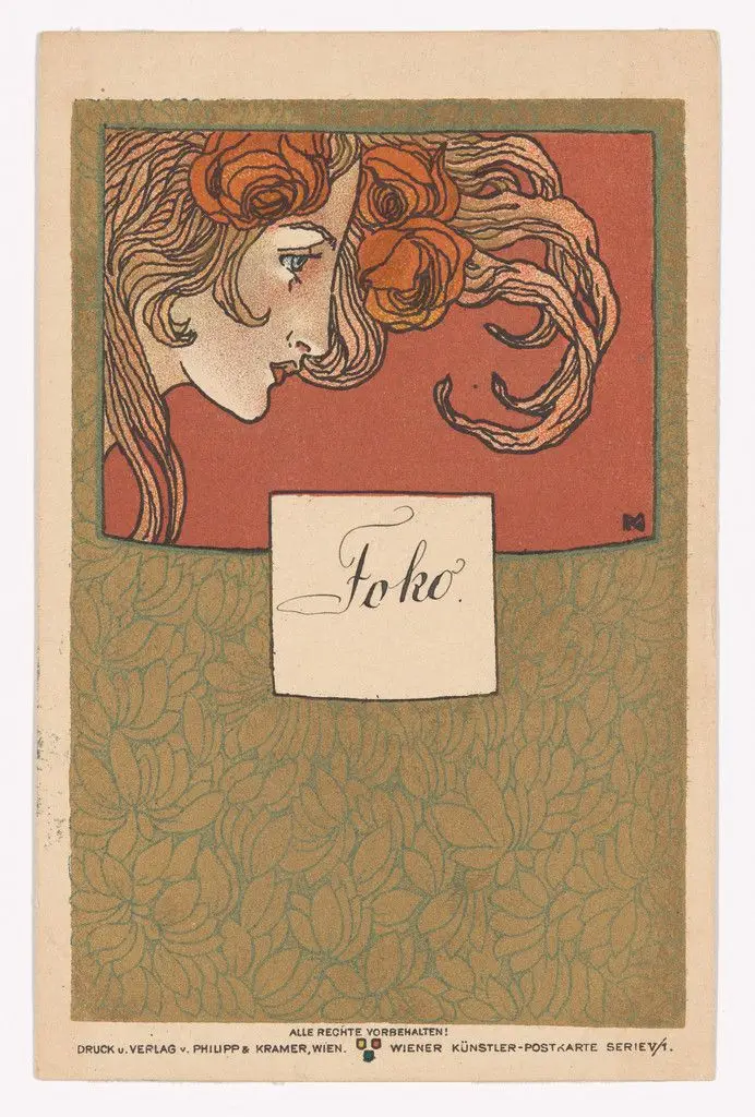 Wiener Künstler-Postkarte Serie 5/1 by Koloman Moser
