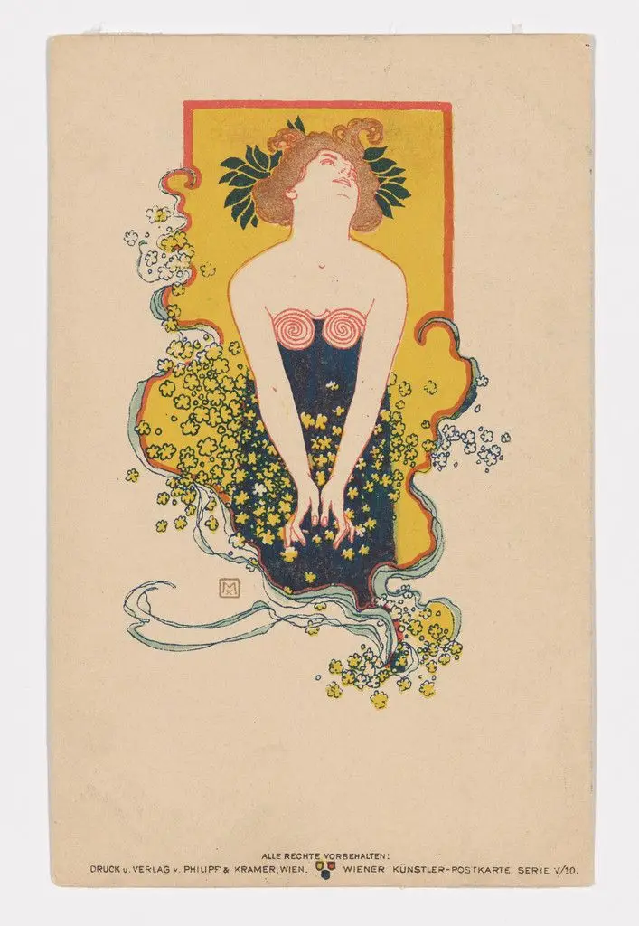 Wiener Künstler-Postkarte Serie 5/10 by Koloman Moser