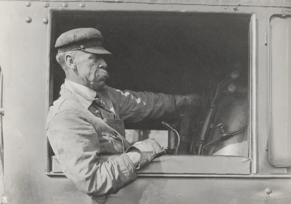 American Locomotice Engineer by Lewis Wickes Hine