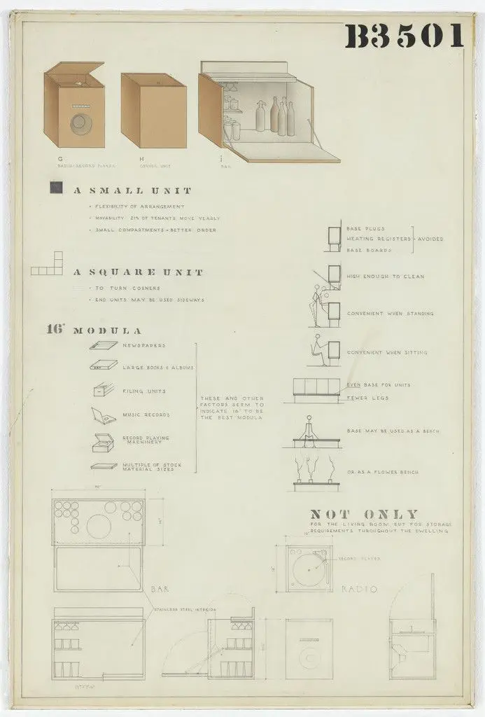 Cabinets (Entry Panel for MoMA Competition for Organic Design in Home Furnishings) by Charles Eames, Eero Saarinen