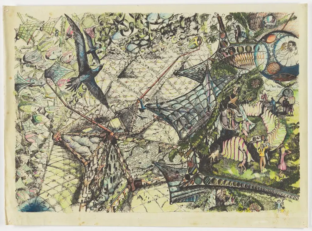 Biomorphic Biosphere project (View of the interior space) by Glen Howard Small