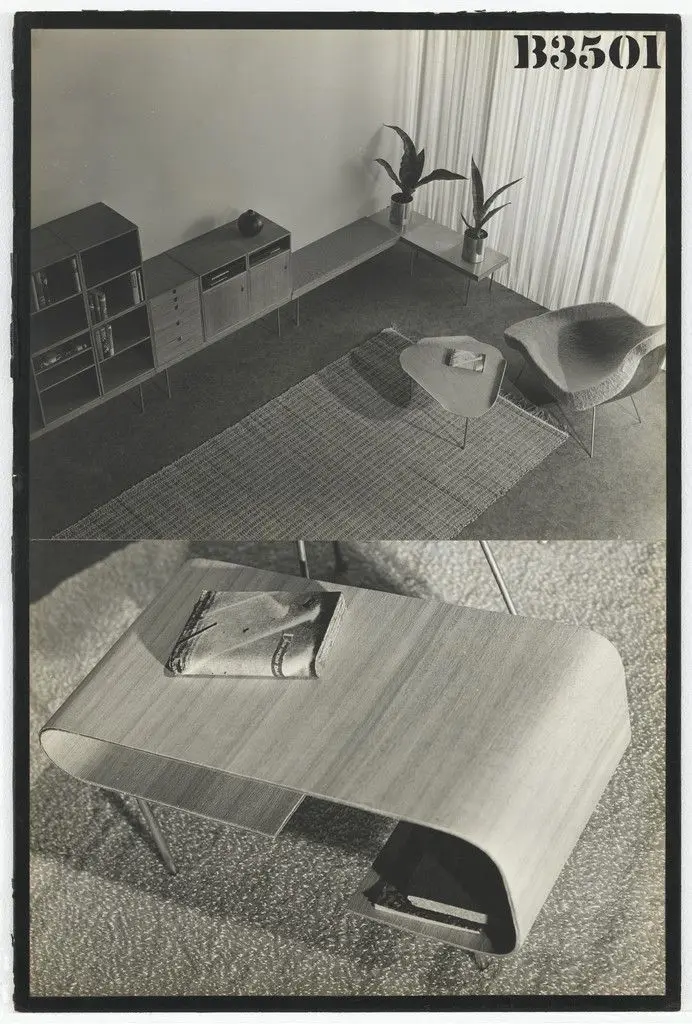 Entry Panel for MoMA Competition for Organic Design in Home Furnishings by Charles Eames, Eero Saarinen