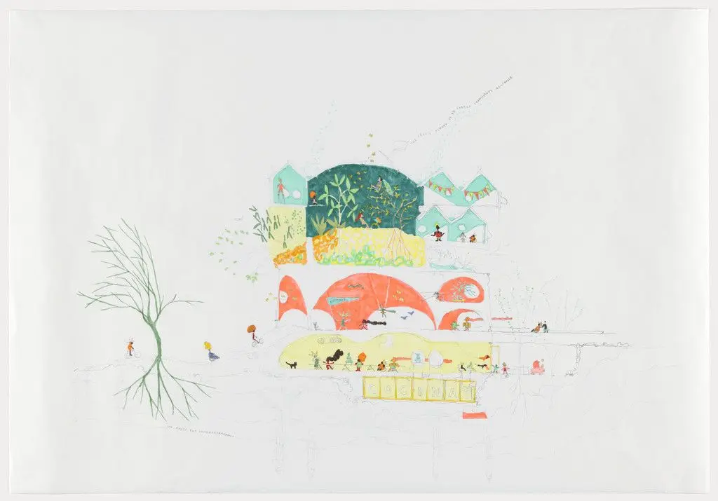 Reggio School, Madrid, Spain (Vertical section as Transpecies Alliance) by Andrés Jaque