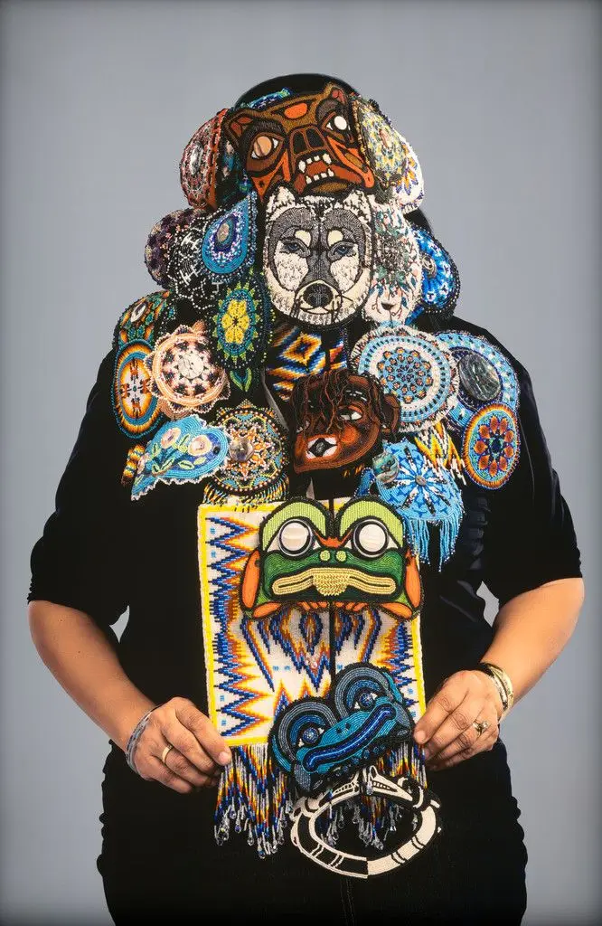 Headdress - Connie by Dana Claxton